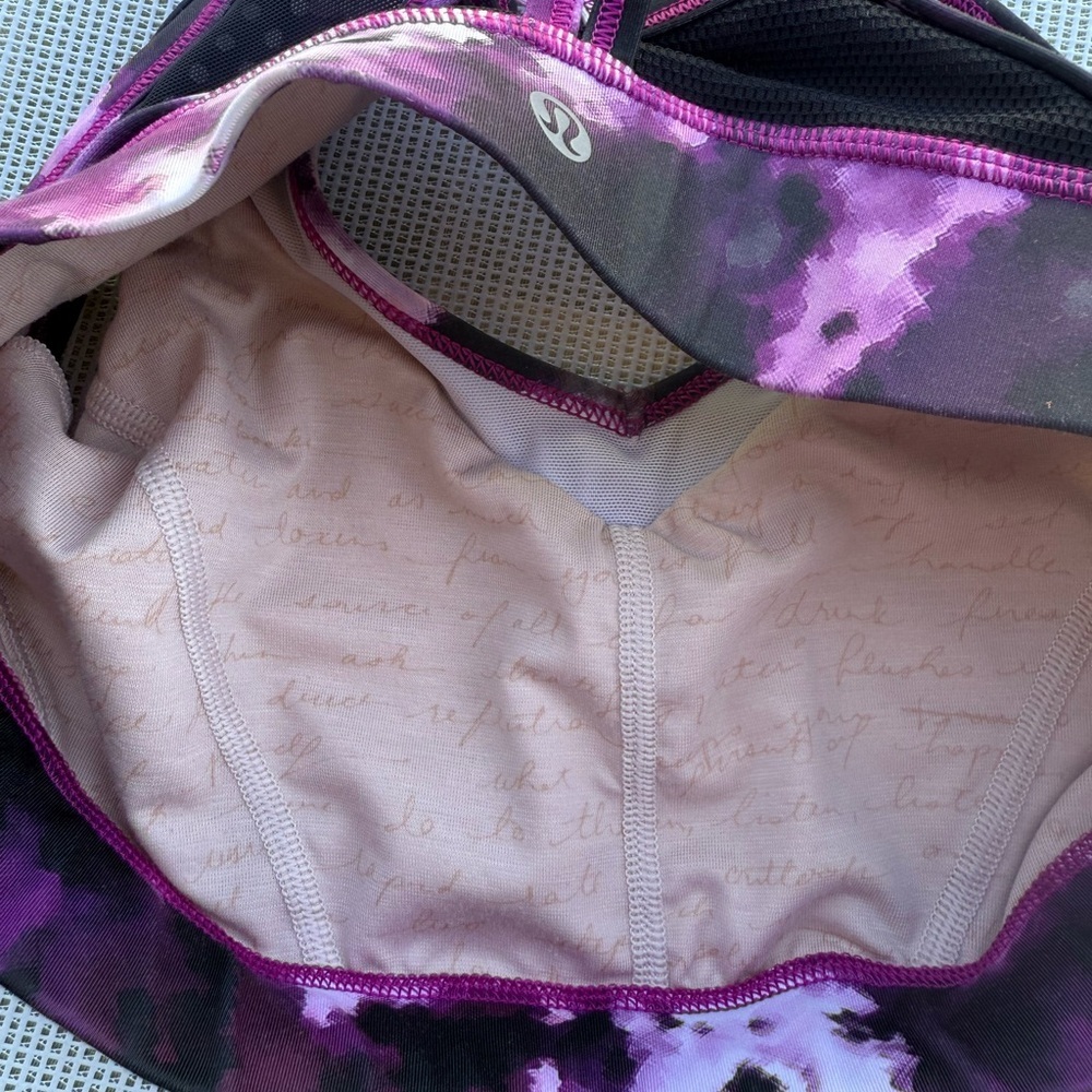 LULULEMON Women's Purple Sports Bra SIZE 8 - Picture 5 of 8